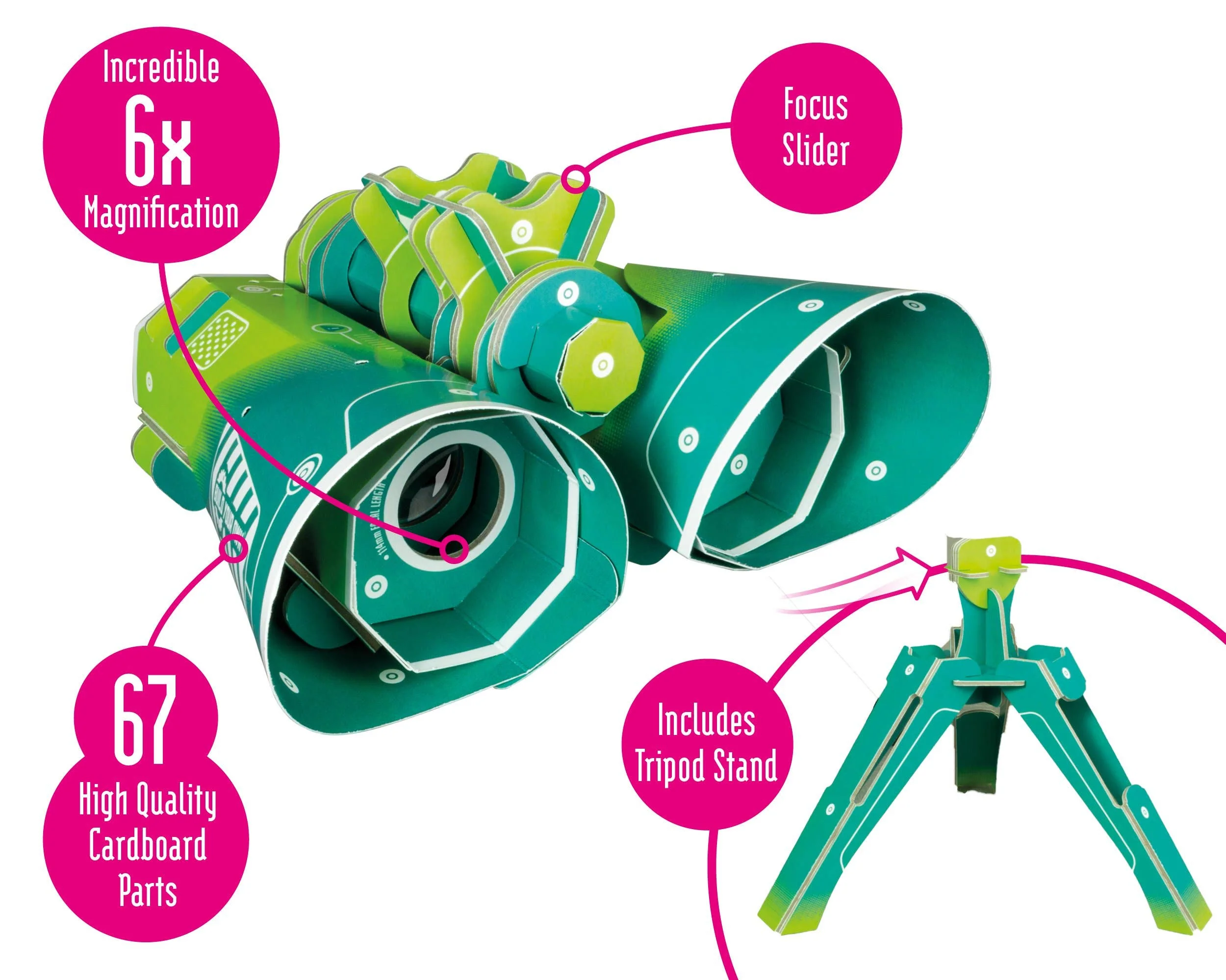 Build Your Own Binoculars - Eco-Friendly Cardboard Craft Kit - Image 3