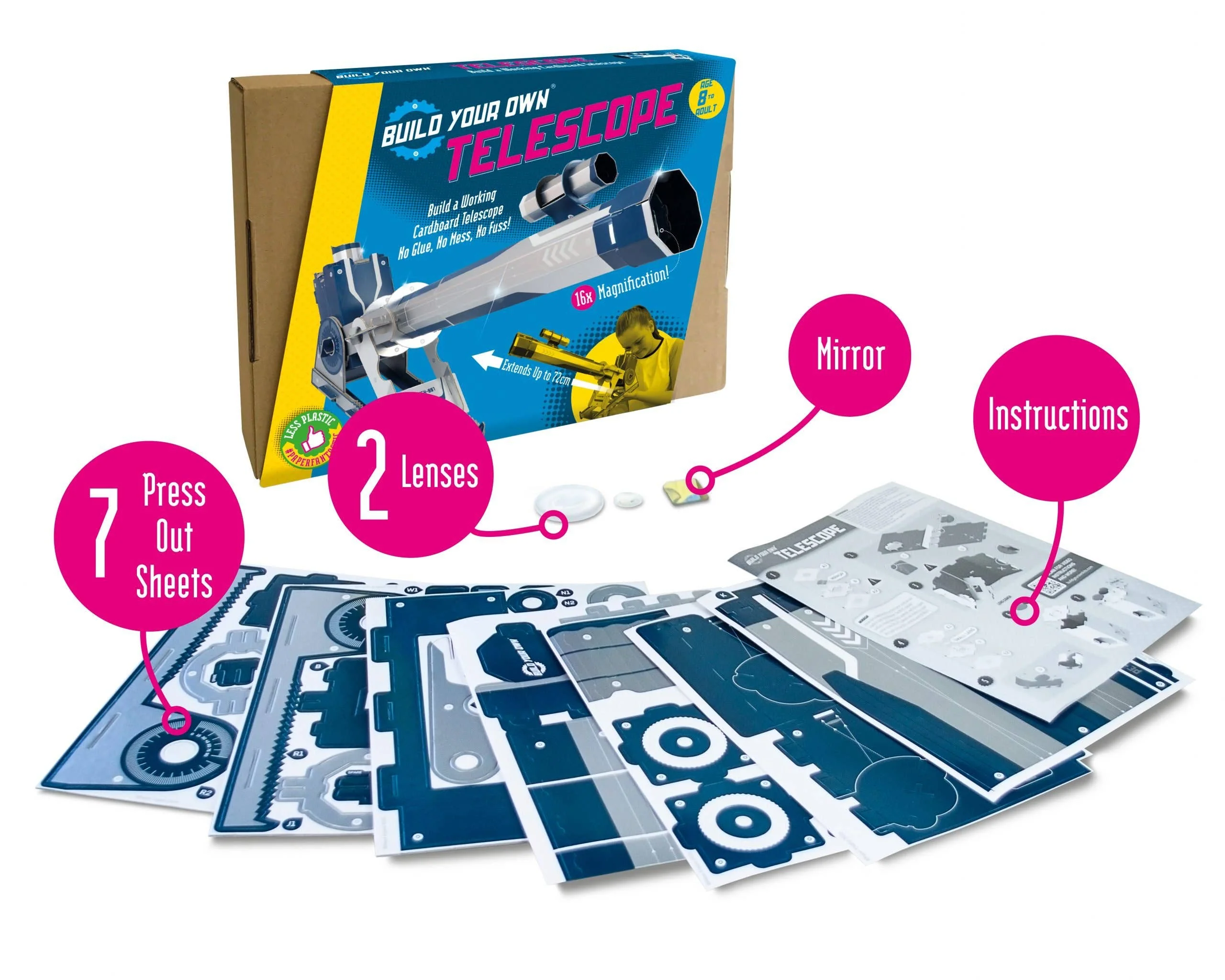 Build Your Own Telescope - Eco-Friendly Cardboard Craft Kit - Image 5