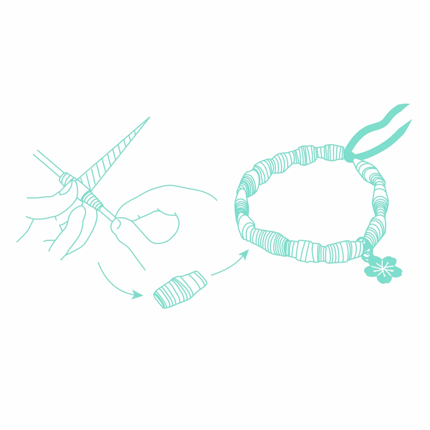Djeco DIY Bracelet - Stylish & Golden - Image 5