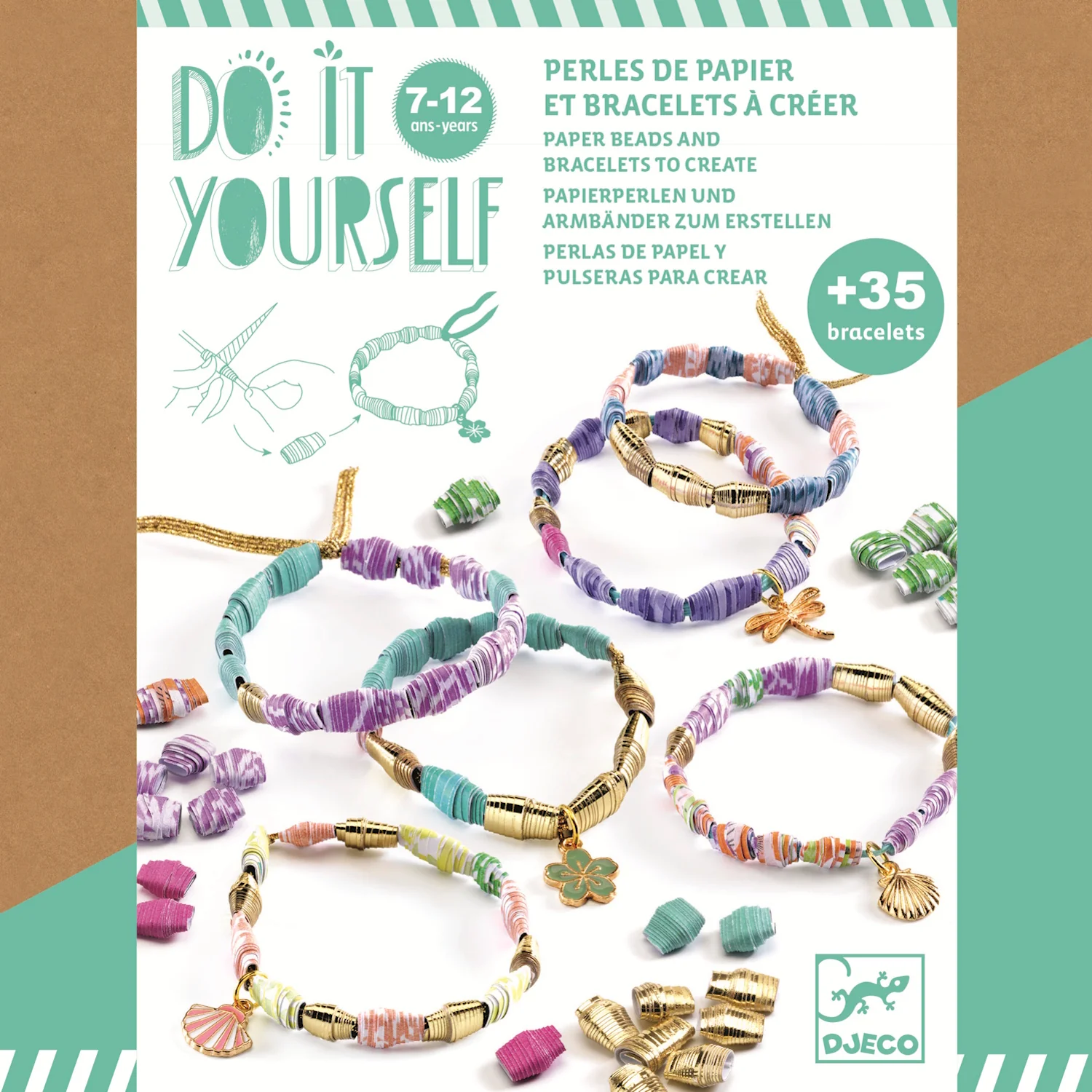 Djeco DIY Bracelet - Stylish & Golden - Image 6