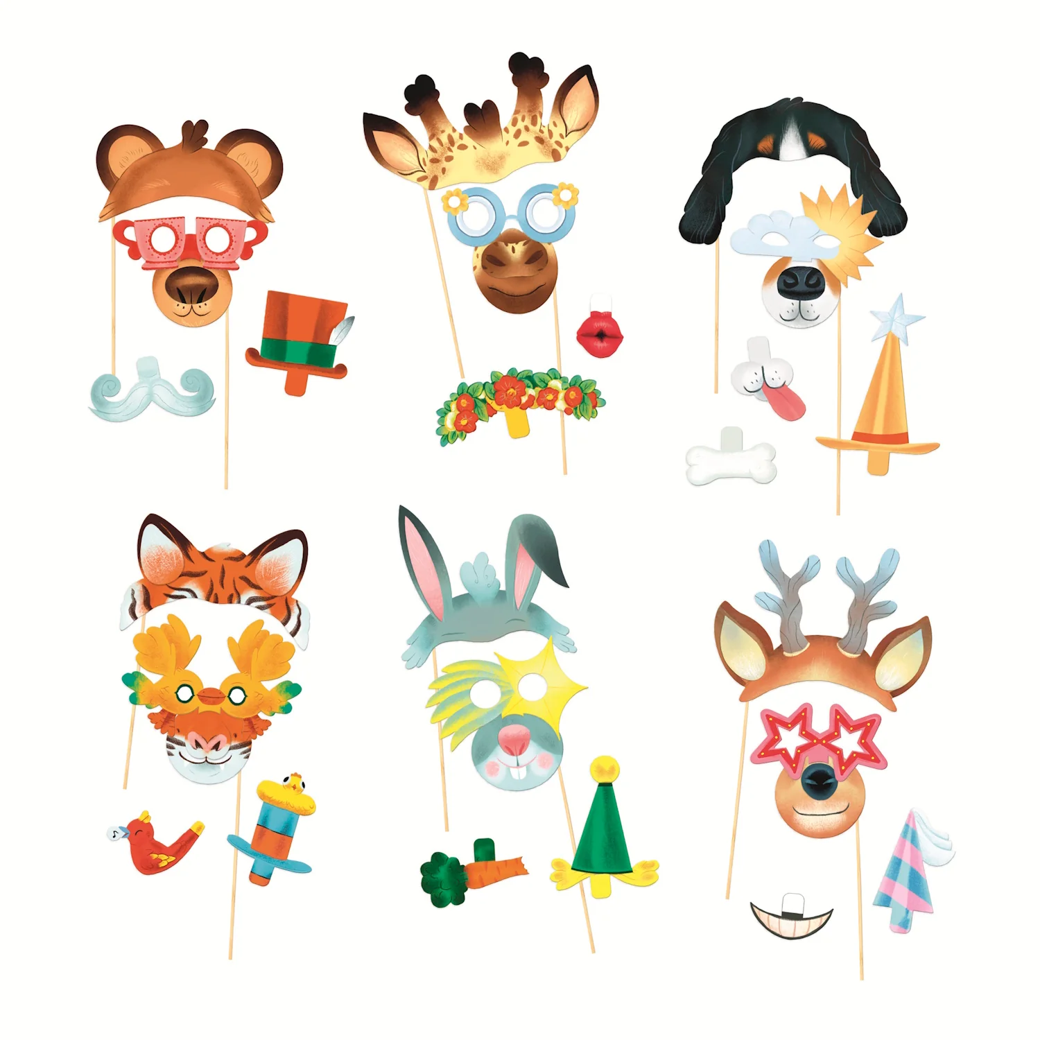 Djeco DIY Animal Party Masks - Image 2