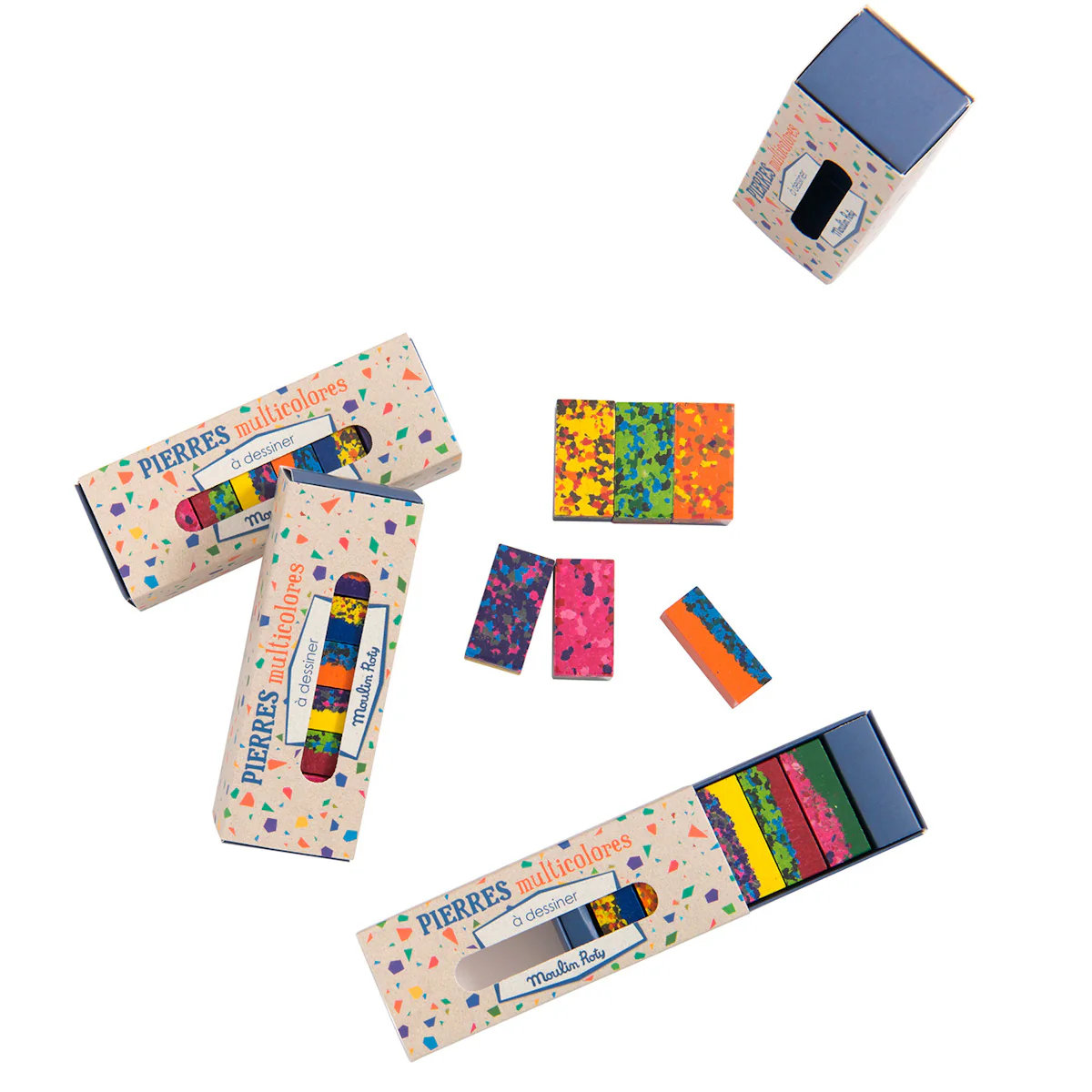 Little Marvels - Multi-Coloured Wax Crayon Blocks - Image 2