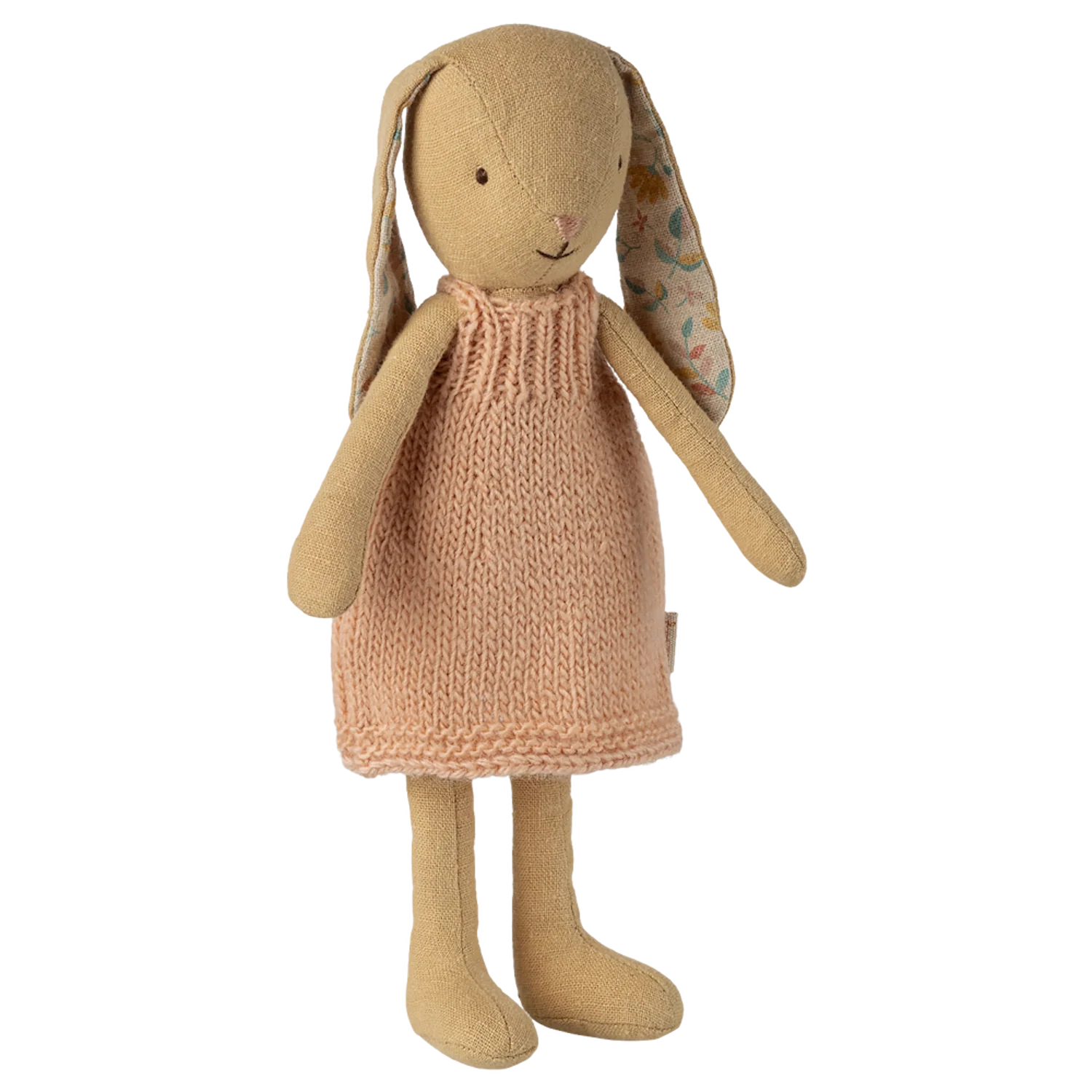 Maileg Bunny, Size 1 - Cream yellow - Knitted dress