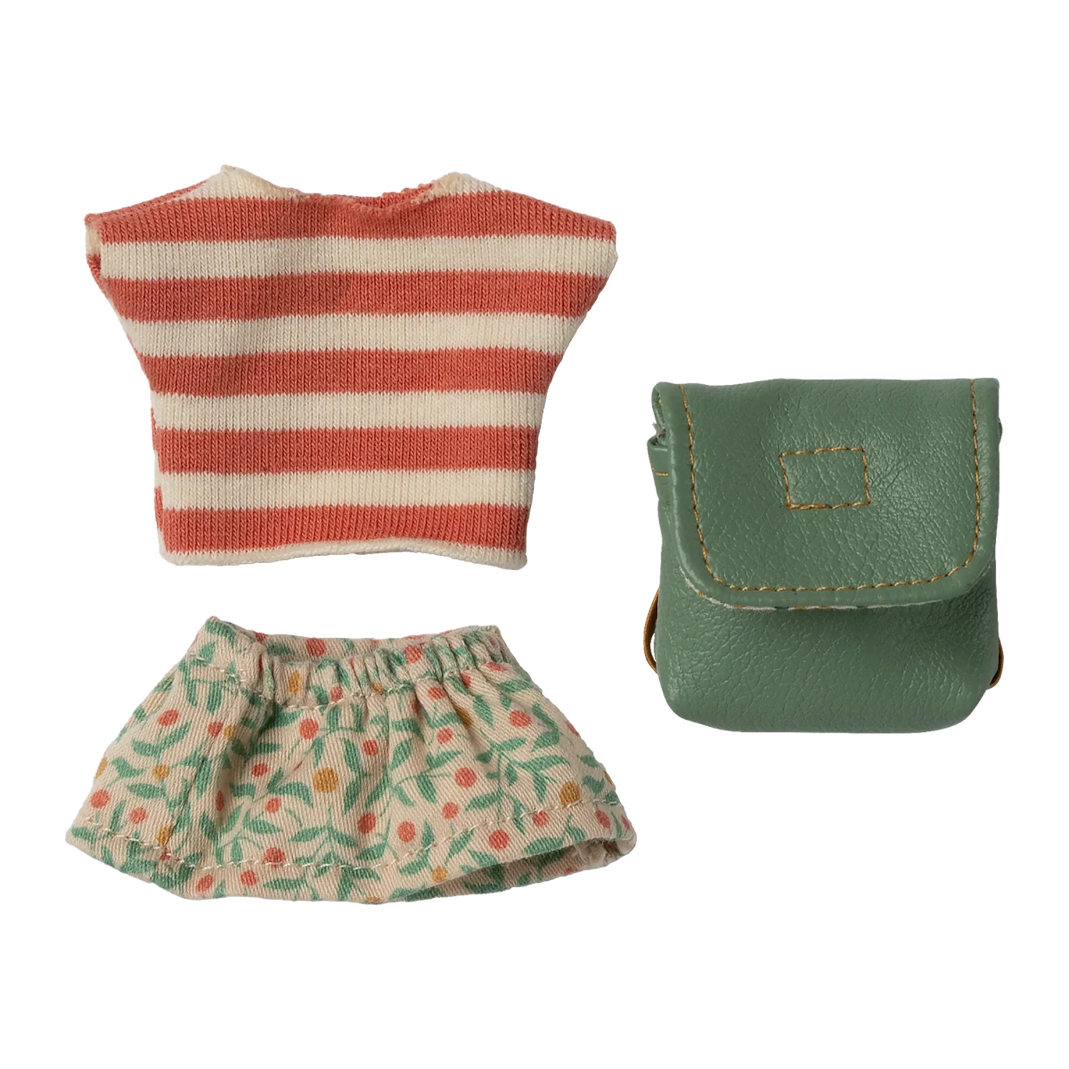 Maileg Clothes and bag, Big sister mouse - Green