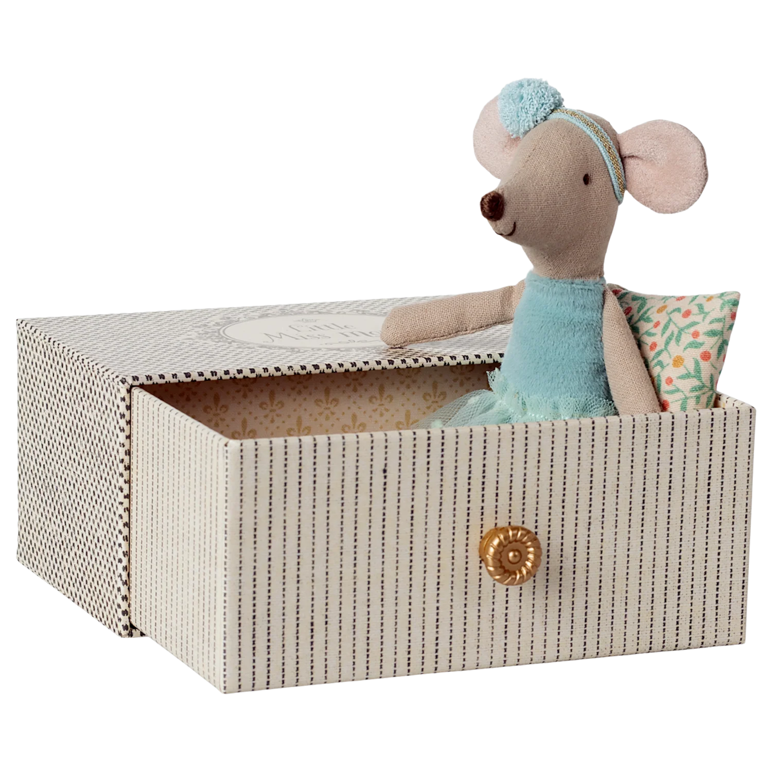 Maileg Little Sister in Daybed - Dance Mouse - Image 3