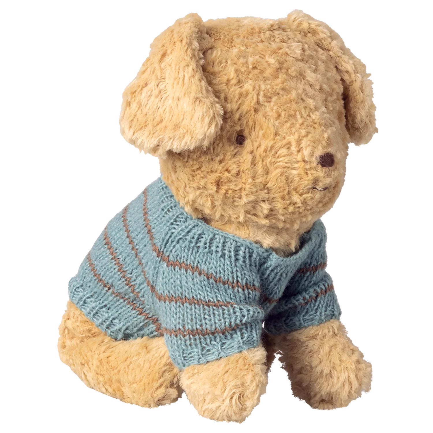 Maileg Puppy supply, Small, Knitted sweater - Dusty blue - Image 2