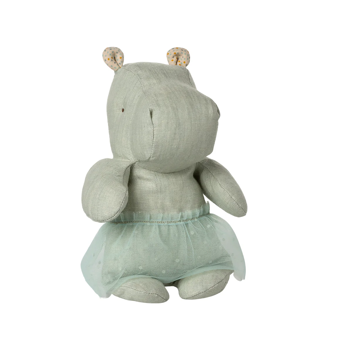Maileg Safari friends, Hippo w. skirt, Small - Mint - Image 2