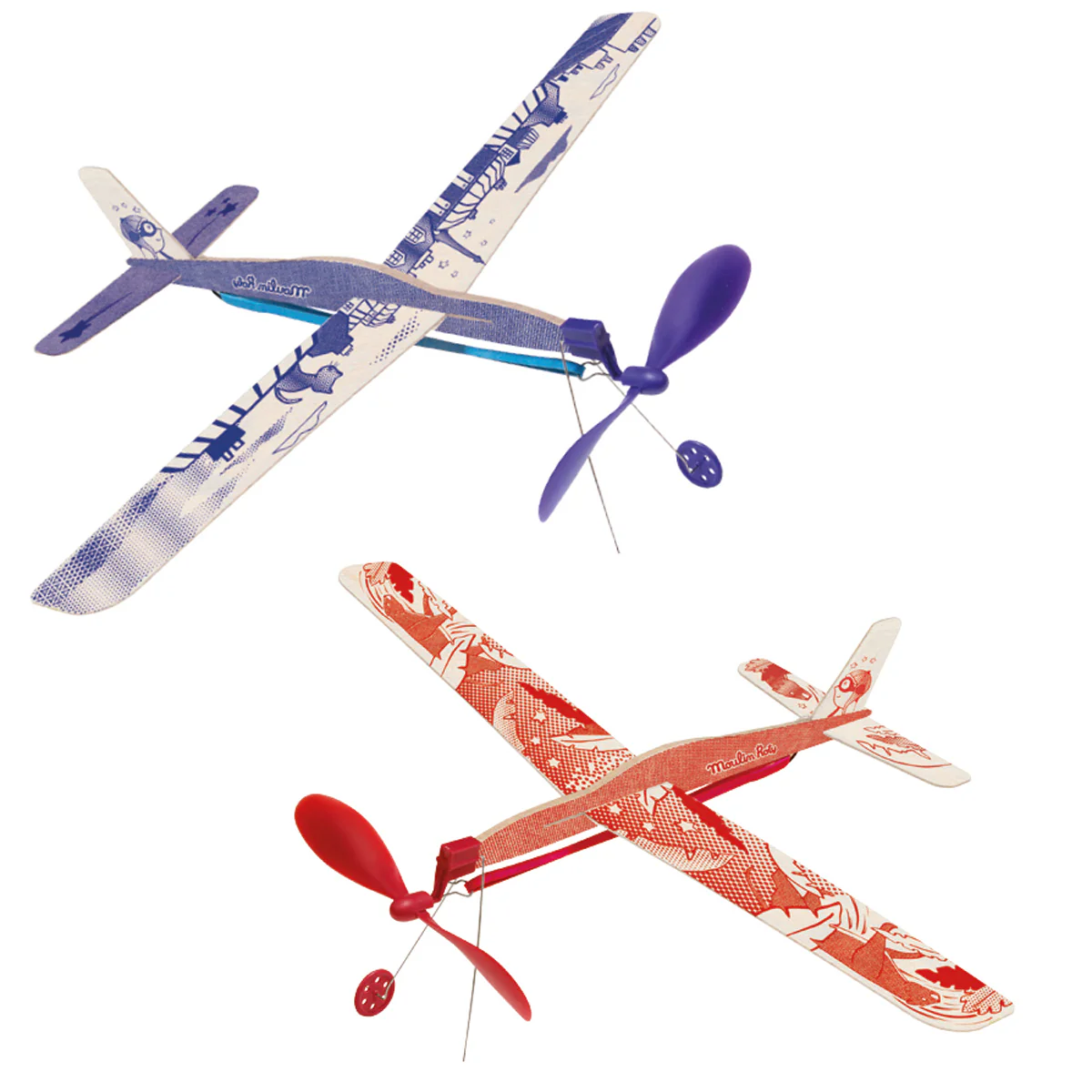 Moulin Roty Classic Rubber Band Plane - Image 3
