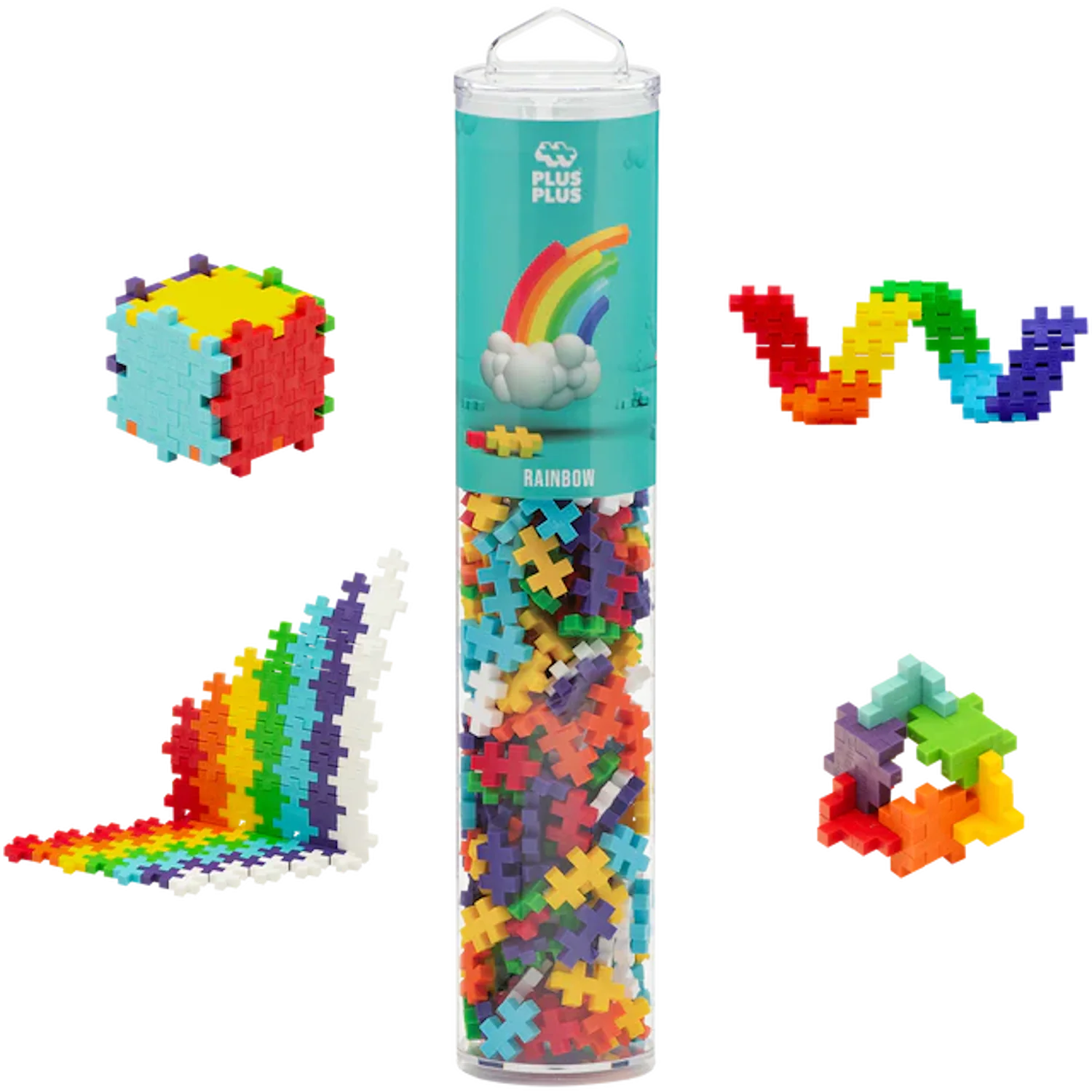 Plus Plus Tube 240 - Rainbow Mix - Image 6