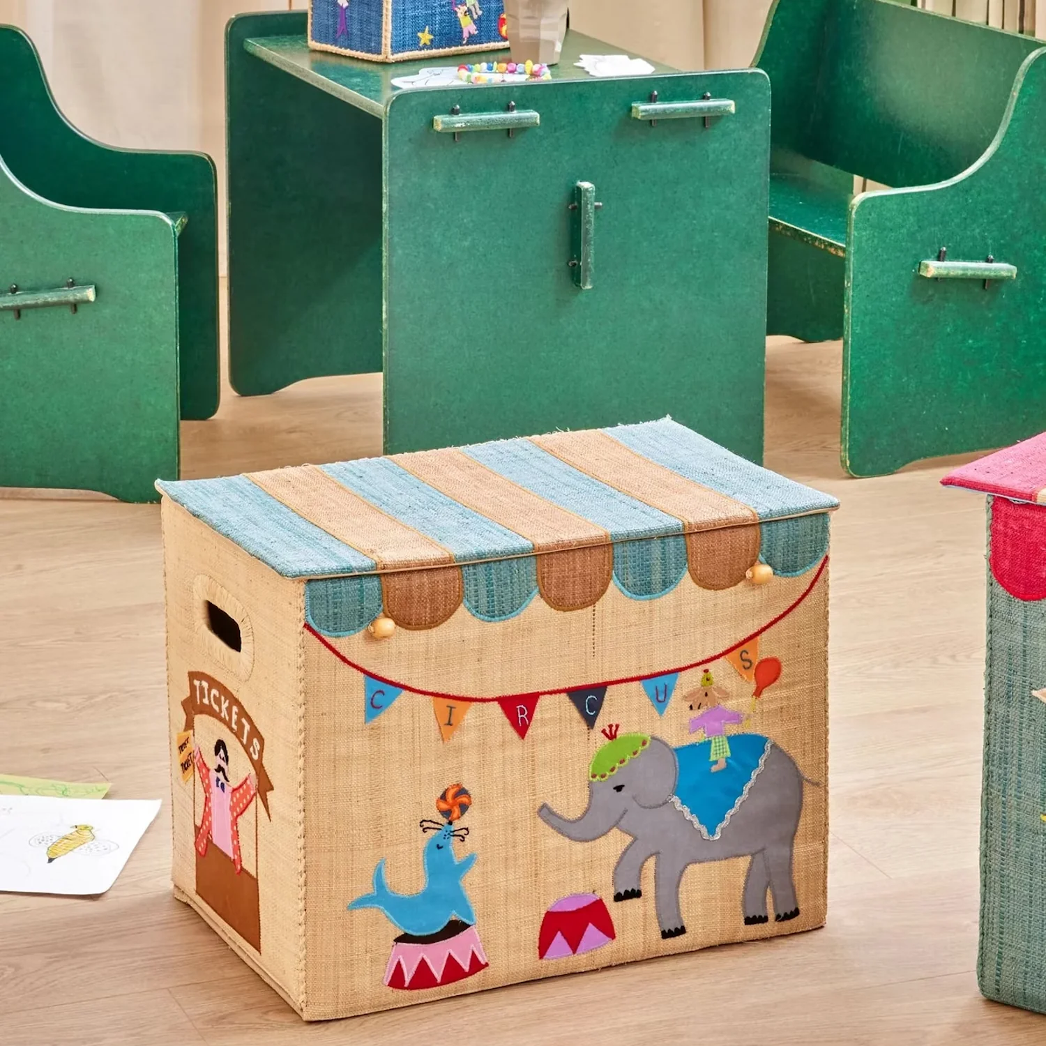 Raffia Storage Box - Circus Large - Image 2