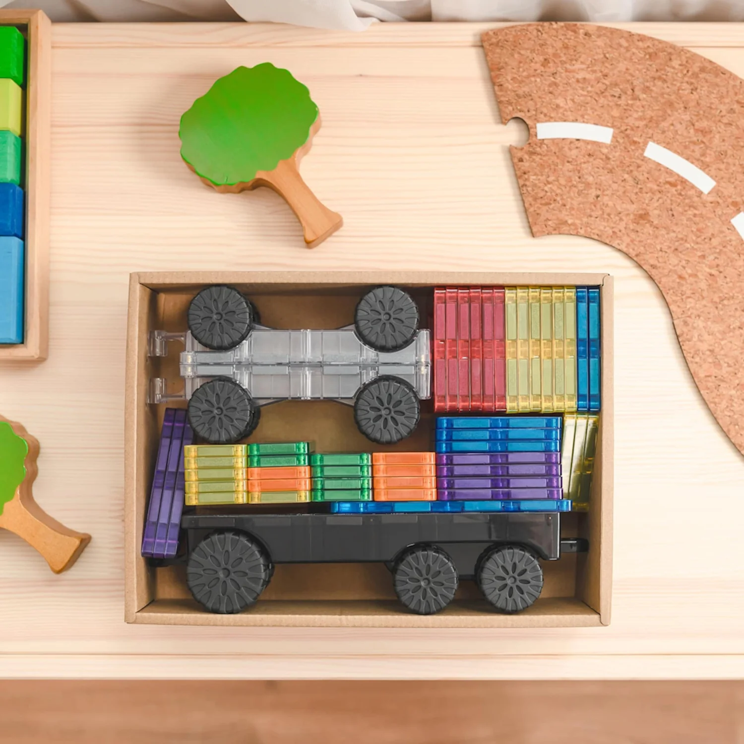 CONNETIX Magnetic Tiles RAINBOW Transport Pack 50 pcs. - Image 3