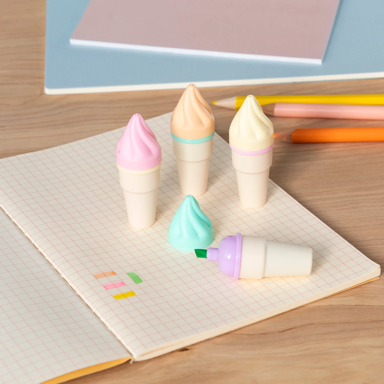 Rex London Mini highlighters (set of 4) - Ice cream - Image 2