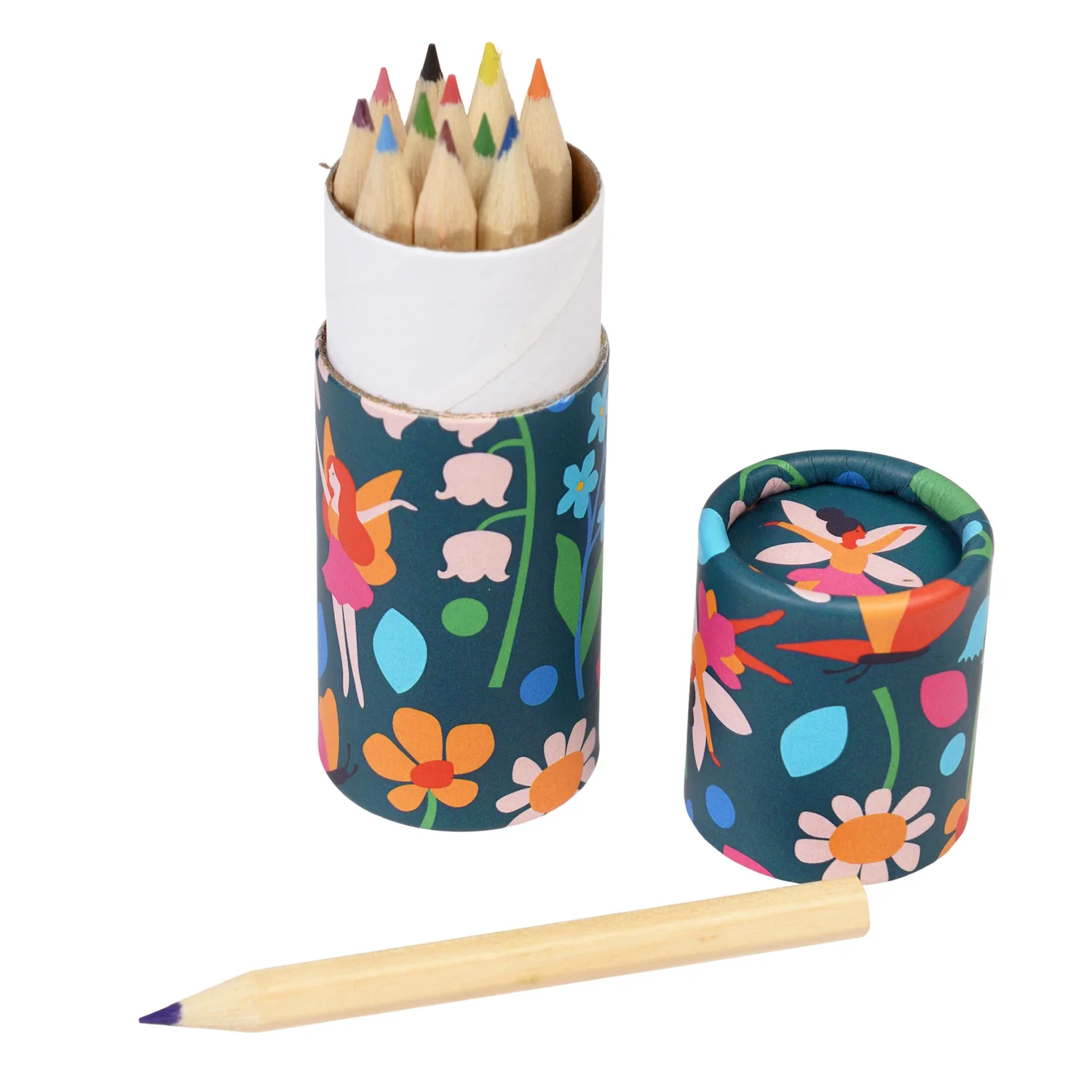 Rex London Tube of colouring pencils - Fairies in the Garden