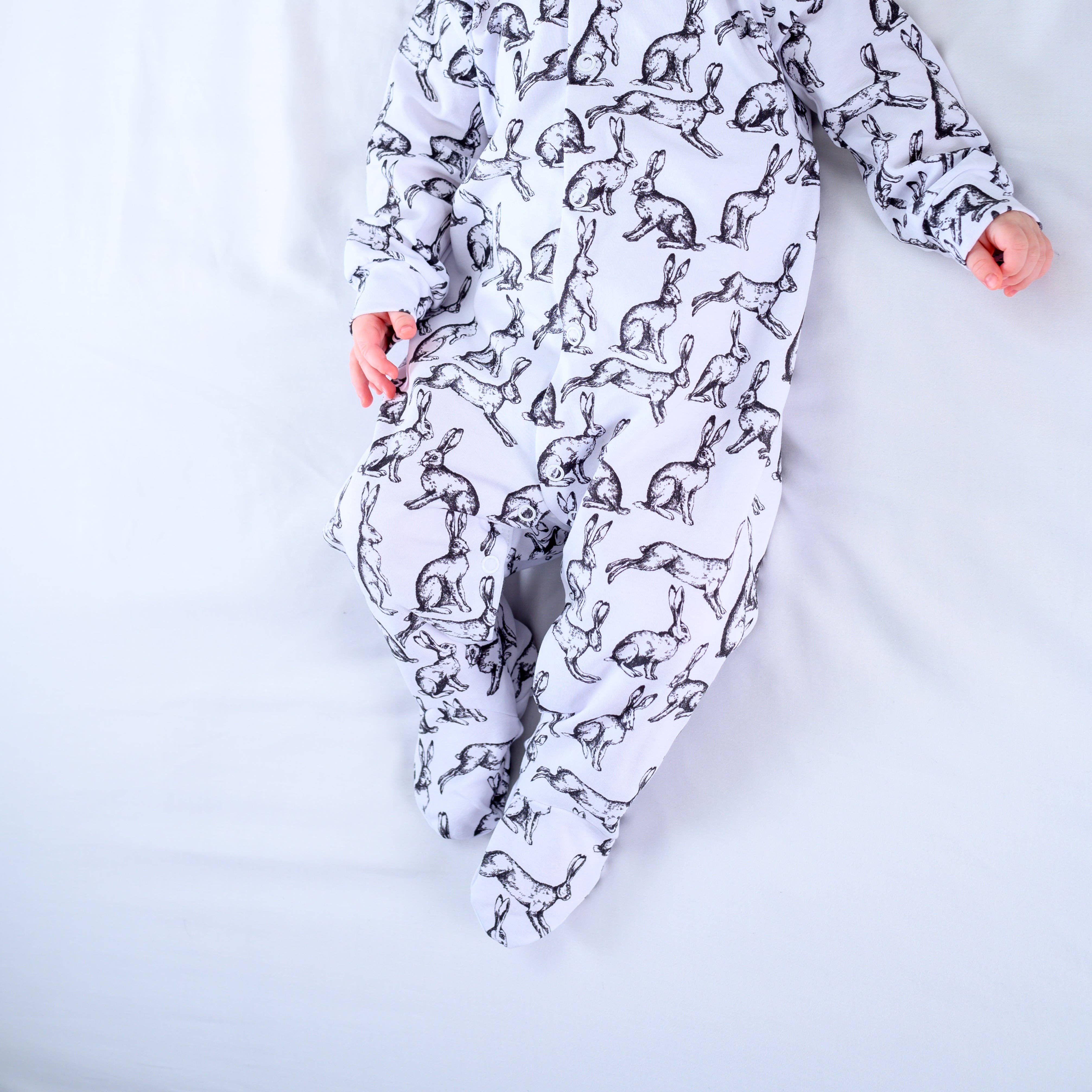 Baby Cotton Onesie – Easter Rabbit Print - Image 7