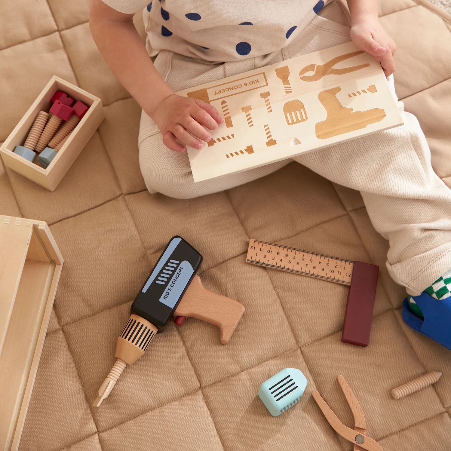 Kids Concept Wooden Play Tool Set - Image 6