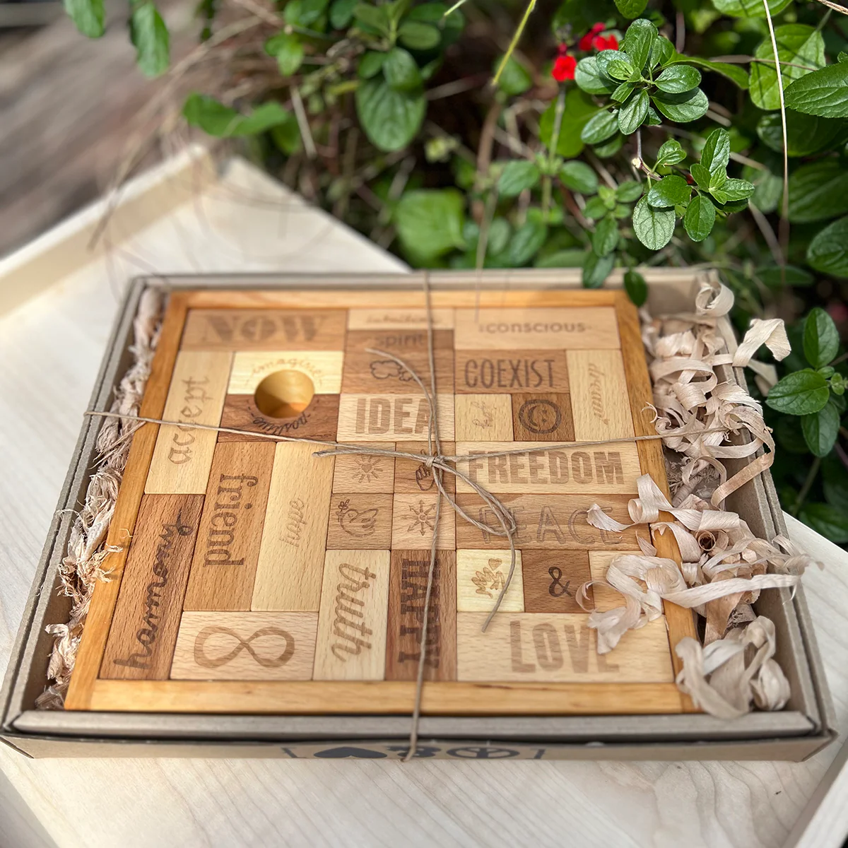 Wooden Story Peace & Love Blocks - Image 4